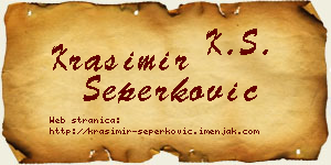 Krasimir Šeperković vizit kartica